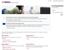 Tablet Screenshot of member.yamaha.com